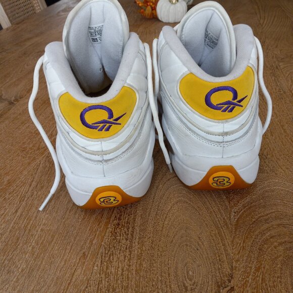 Reebok Question Mid "Yellow Toe" Sneaker Men's Size 10 - Picture 6 of 6